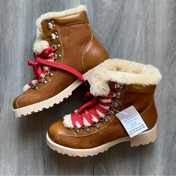 J.CREW NORDIC BOOT WINTER LEATHER HIKING BOOTS WOMENS SIZE 9 - Picture 2 of 14